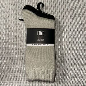 FRYE Cashmere Wool Blend Brown Ivory Soft Boot Socks 2 pk